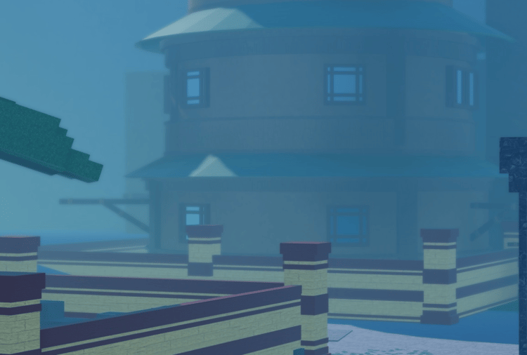 Fantasy village courtyard and rooftops