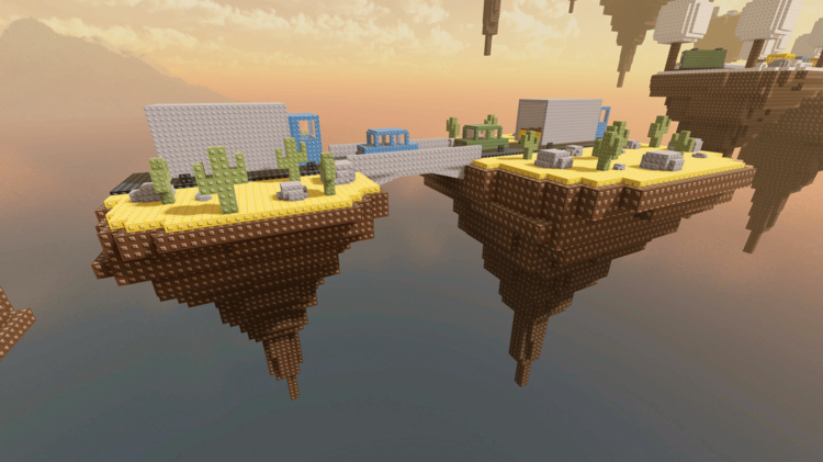 Find the Button floating island game