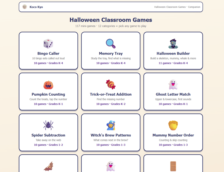 Halloween Classroom Games | Print-and-Go + Digital