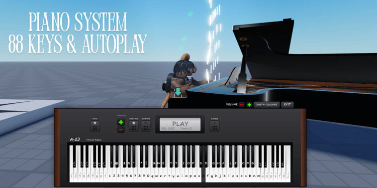 Roblox playable grand piano system