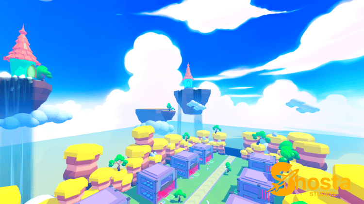 Colorful Roblox floating island map
