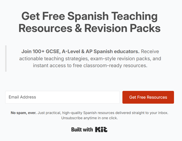 Free Spanish Teaching Resources
