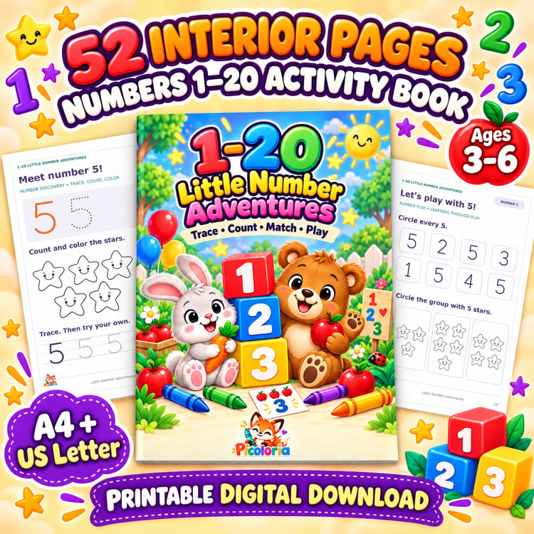 Activity Book | Tracing, Shapes, First Drawing