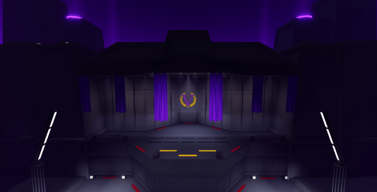 Futuristic command stage exterior