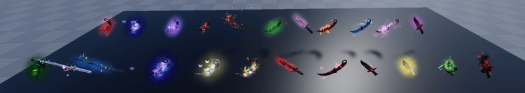 Collection of 23 fantasy melee weapons