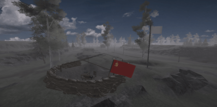 Battle of Kursk Soviet military battlefield with sandbag positions