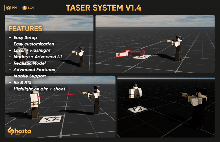 Roblox tactical taser equipment system