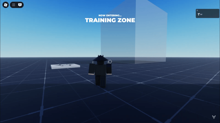 Animated notification displaying a training zone title