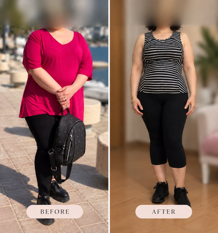 Before & After I lost 24 kilograms