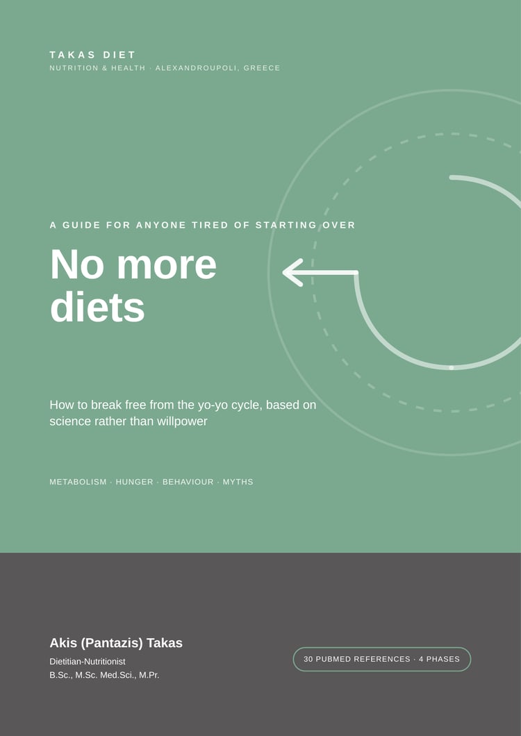 No More Diets English ebook cover by Akis Takas