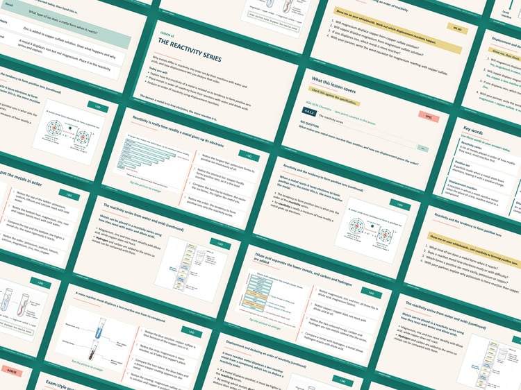 Chemical Changes Lessons PowerPoint | AQA GCSE Chemistry C4 8462, 12 Lessons: preview page 2 of 3