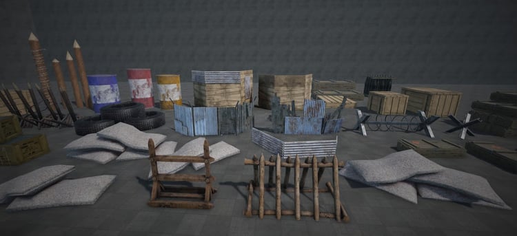 Wooden crates and pallets for Roblox FPS environments