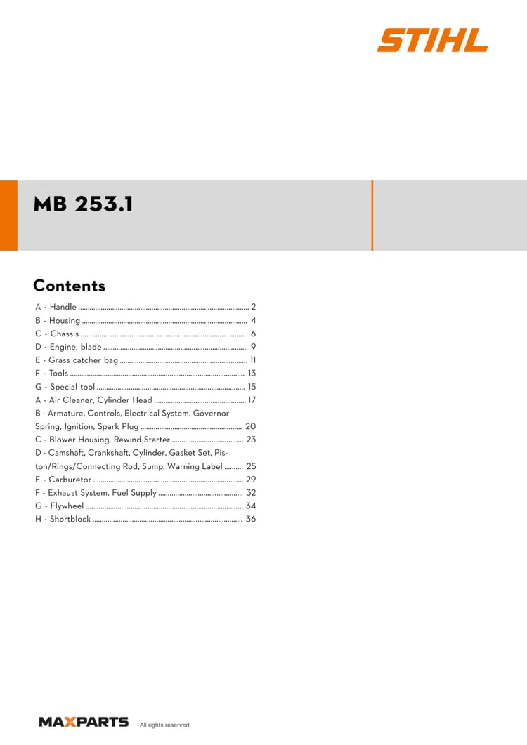 Cover of the VIKING MB 253.1 illustrated parts catalogue PDF, showing the model name and contents.