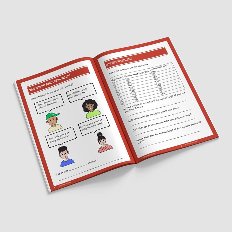 Animals Including Humans Worksheets and Workbook | Grades 3-5 | NGSS Aligned | Gestation and Growth: preview page 2 of 4
