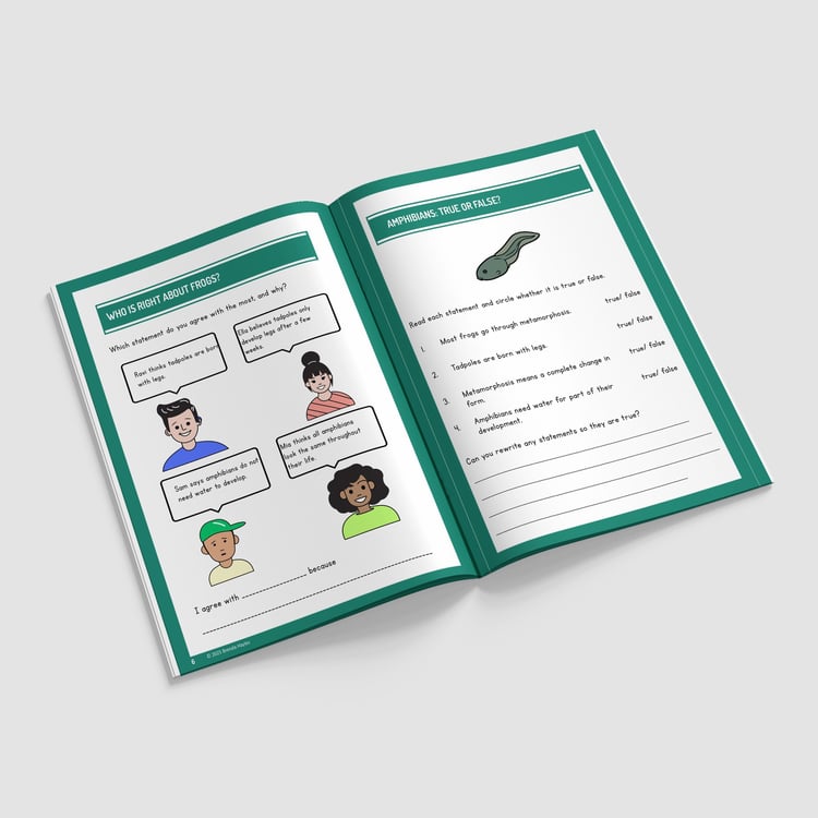 Living Things and Their Habitats Worksheets and Workbook | Grades 3-4 | NGSS Aligned | Life Cycles: preview page 2 of 4