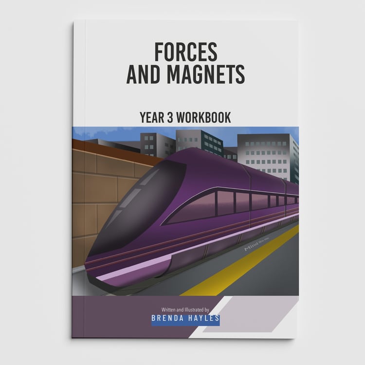 Forces and Magnets Year 3 Worksheet with Answers | KS2 Magnetic Materials Workbook: cover