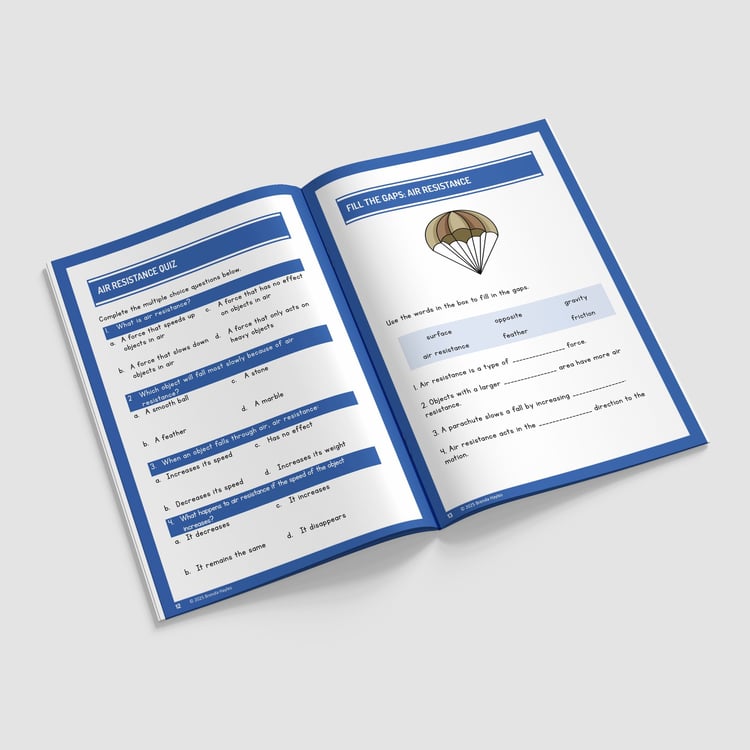 Forces Year 5 Worksheet with Answers | KS2 Science Workbook: preview page 2 of 4