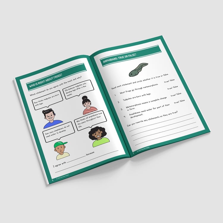 Living Things and Their Habitats Year 5 Worksheet with Answers | KS2 Science Workbook: preview page 2 of 4
