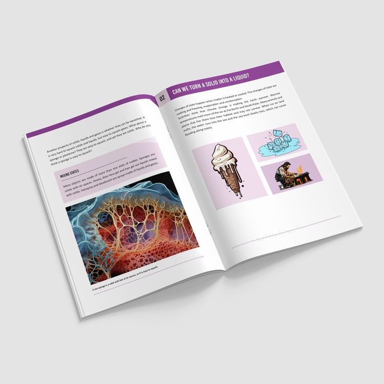 States of Matter Year 4 Booklet | KS2 Science Knowledge Book: Solids, Liquids, Gases: preview page 2 of 4