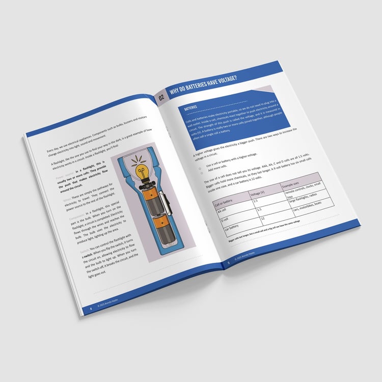 Electrical Circuits Science Booklet | Grades 4-6 | NGSS Aligned | Voltage and Diagrams: preview page 2 of 4