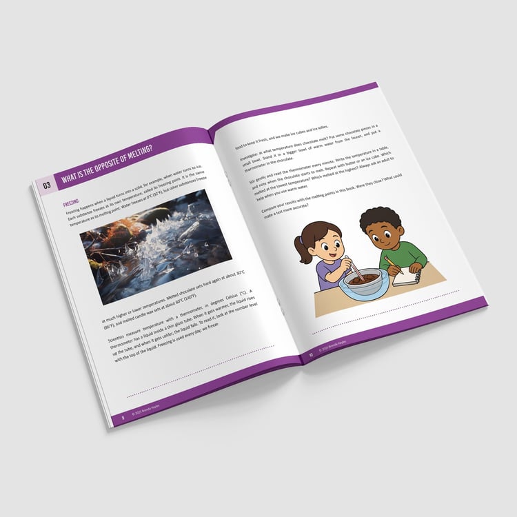 States of Matter Booklet | Grades 2-5 | NGSS Aligned | Melting, Freezing, Evaporating: preview page 2 of 4