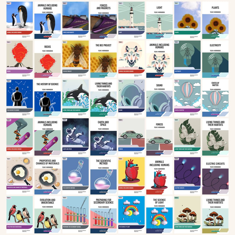 KS2 Science Worksheets and Booklets Bundle | 48 Book Mega Bundle | Years 3-6: bundle cover
