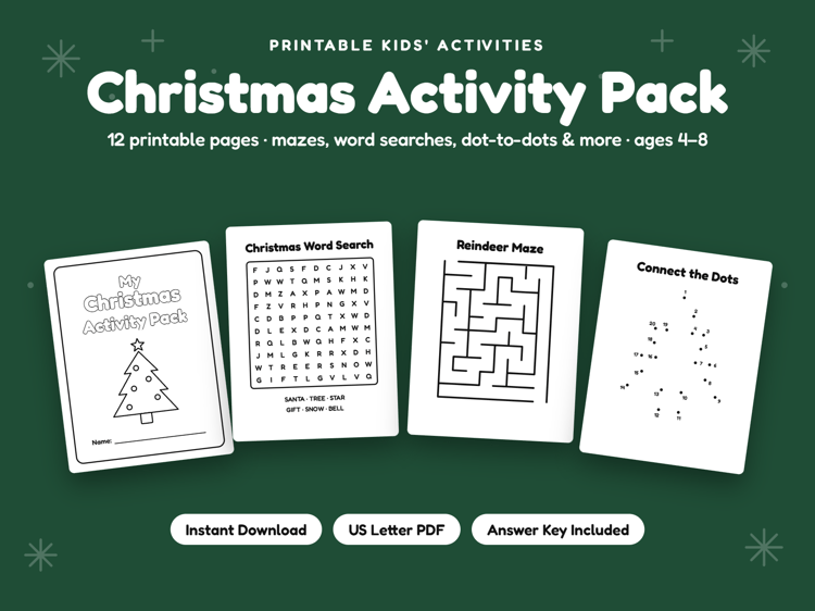 Christmas Activity Pack printable