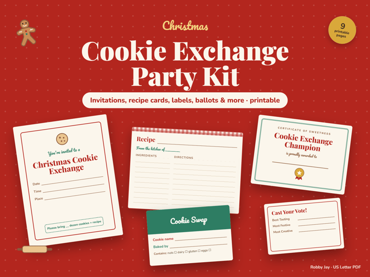 Cookie Exchange Party Kit printable