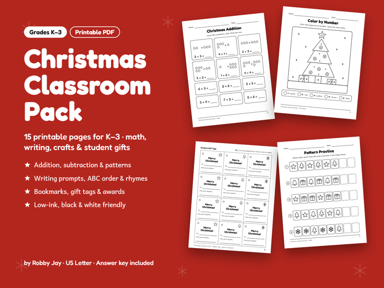 Christmas Classroom Pack printable