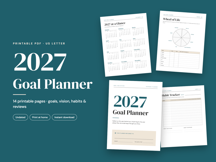 2027 Goal Planner printable