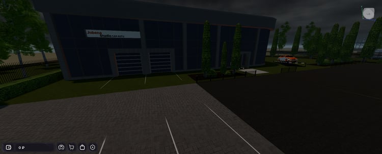 Roblox city map featuring roads vehicles and industrial areas