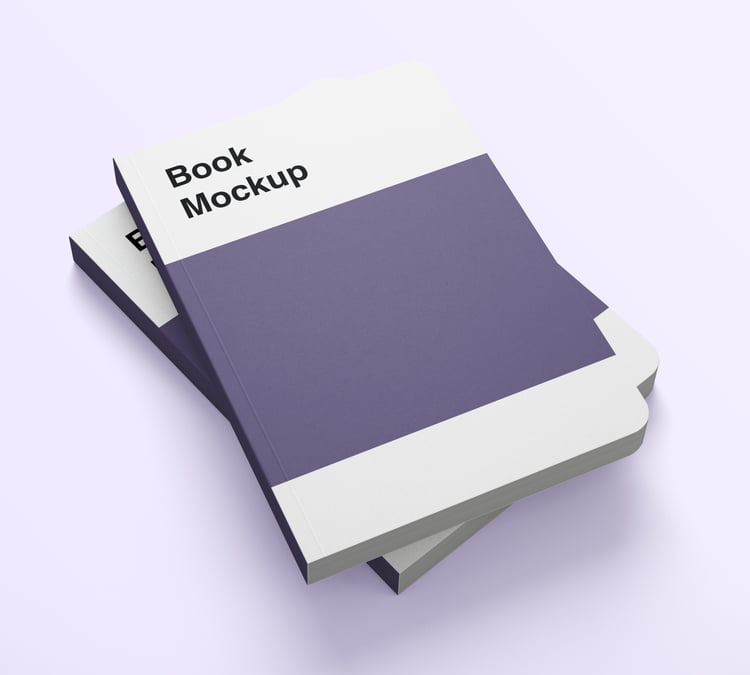 Realistic book cover mockup from graphicsregion