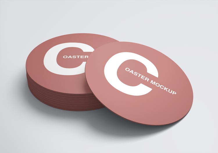 Table coaster mockup design template from graphicsregion