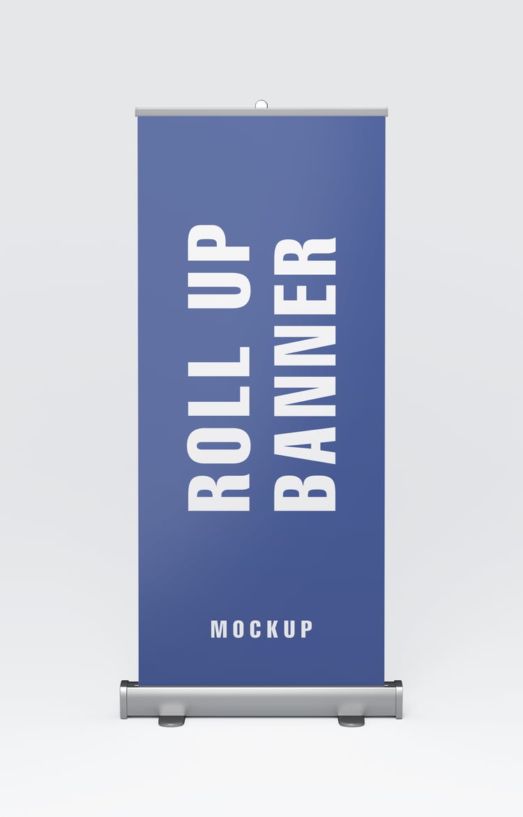 Roll up banner stand mockup from graphicsregion