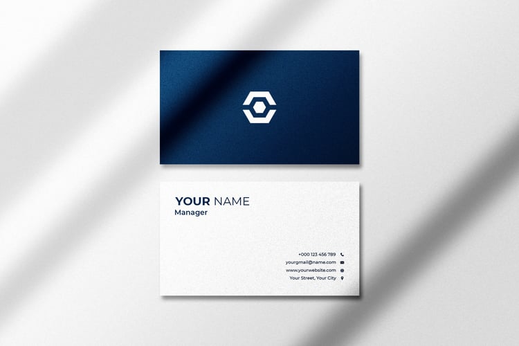 Realistic Business card mockup with shadow from graphicsregion