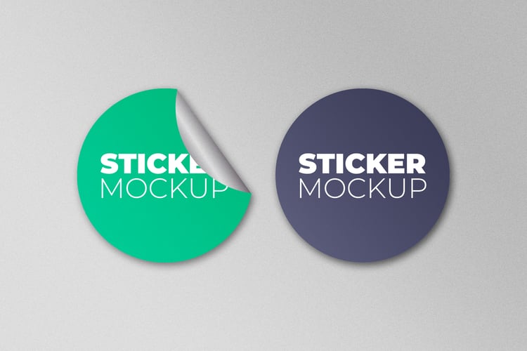 Top view sticker collection mockup from graphicsregion