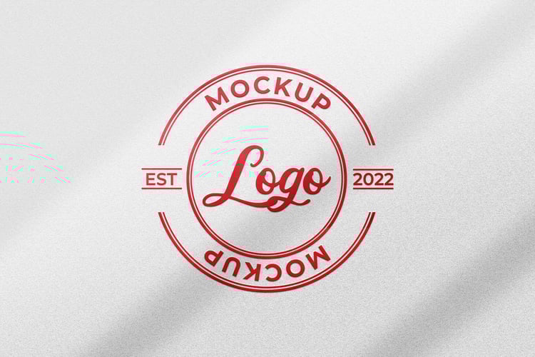 Red metallic sign mockup from graphicsregion