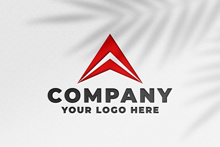 Embossed logo mockup from graphicsregion