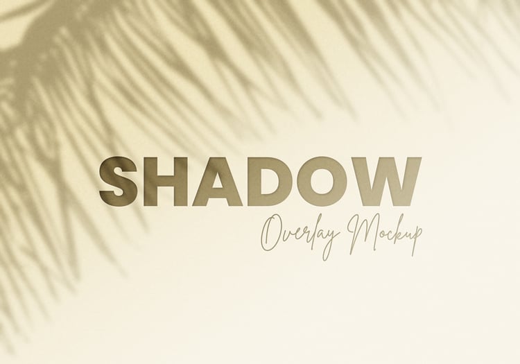 Leaves shadow overlay mockup from graphicsregion