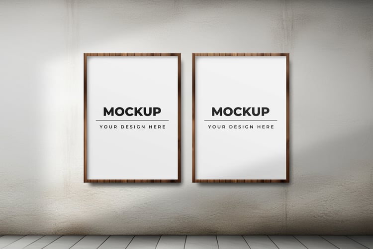 Minimal frame mockup with shadow from graphicsregion