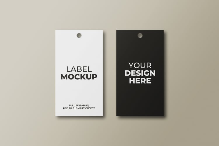 Fabric clothing labels mockup from graphicsregion