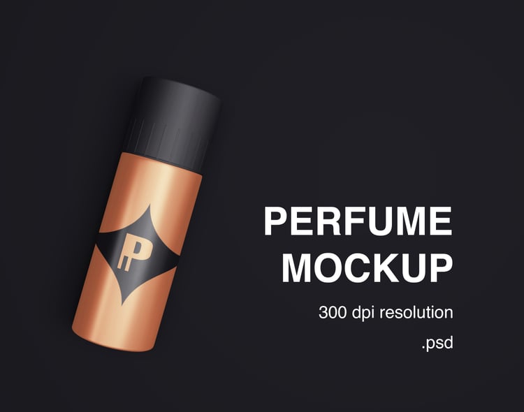 3d perfume mockup psd