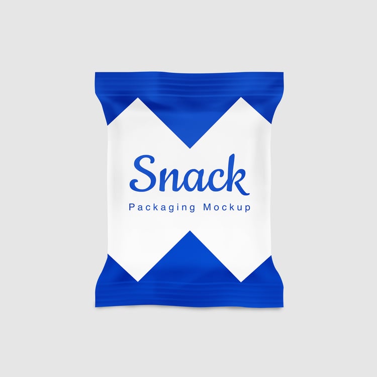 Snack packaging mockup