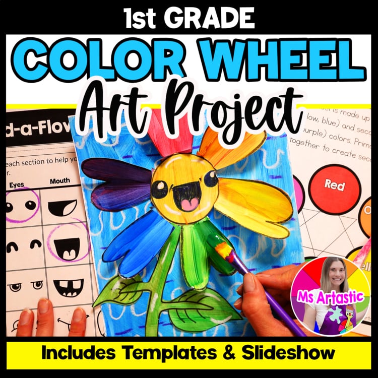 Color Lesson Color Wheel Art Project 1st Grade Art Activity Element of Art Color