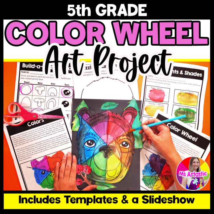 Color Wheel Art Lesson Element of Art Color 5th Grade Color Wheel Art Project