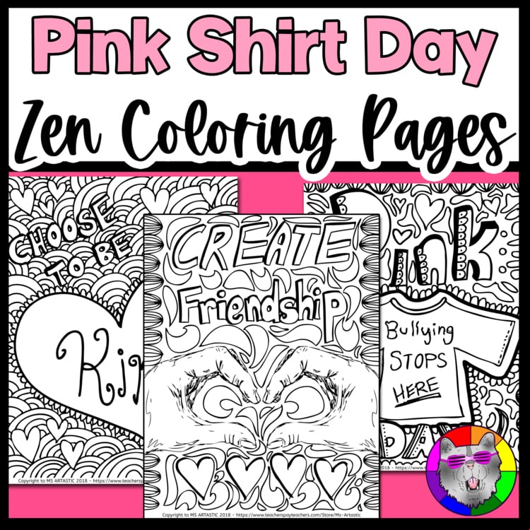 Pink Shirt Day Coloring Pages Coloring Sheets Activities Coloring Worksheets