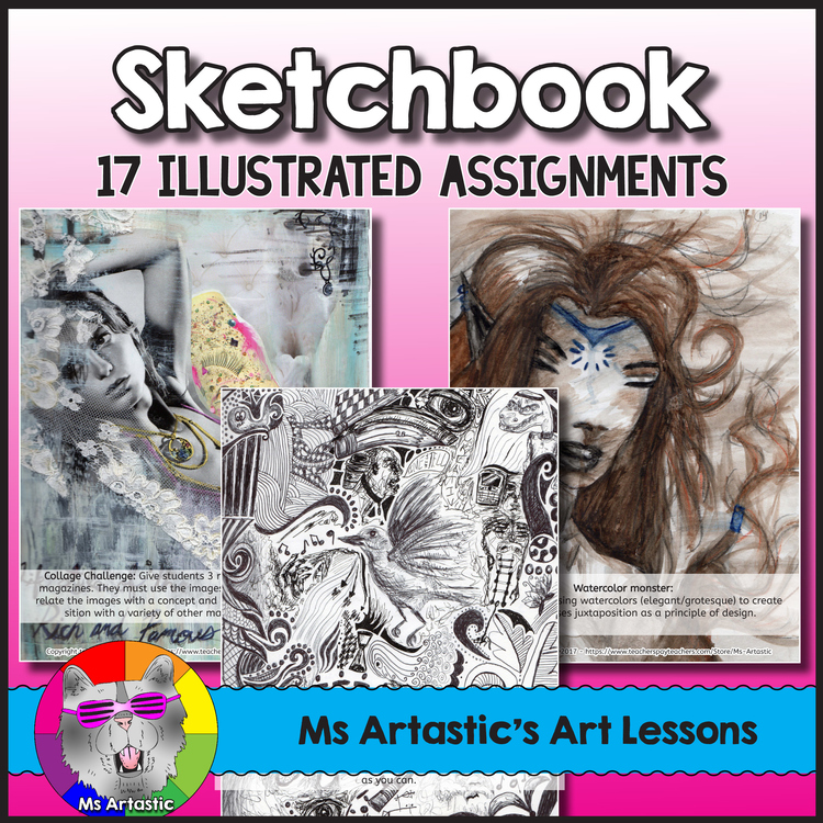 Sketchbook Drawing Prompts, 17 Illustrated Assignments, Sketchbook Prompt & Idea