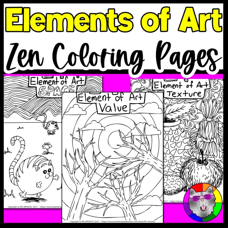 Elements of Art Coloring Pages Coloring Sheets Activities Coloring Worksheets