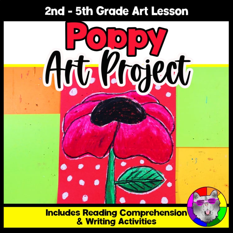 Poppy Art Lesson Remembrance Day Art Memorial Day Art Project Writing Reading