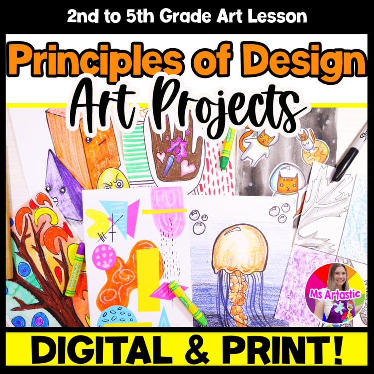 Principles of Design Digital Art Lessons Art Activities Online Art Projects